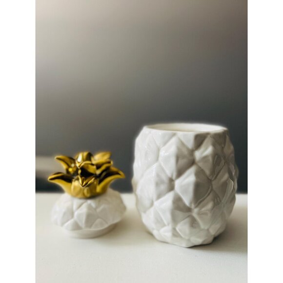 Preloved West Elm Pineapple Candle - Fruit Julep Fragrance, 7.4" Height - Picture 2 of 3